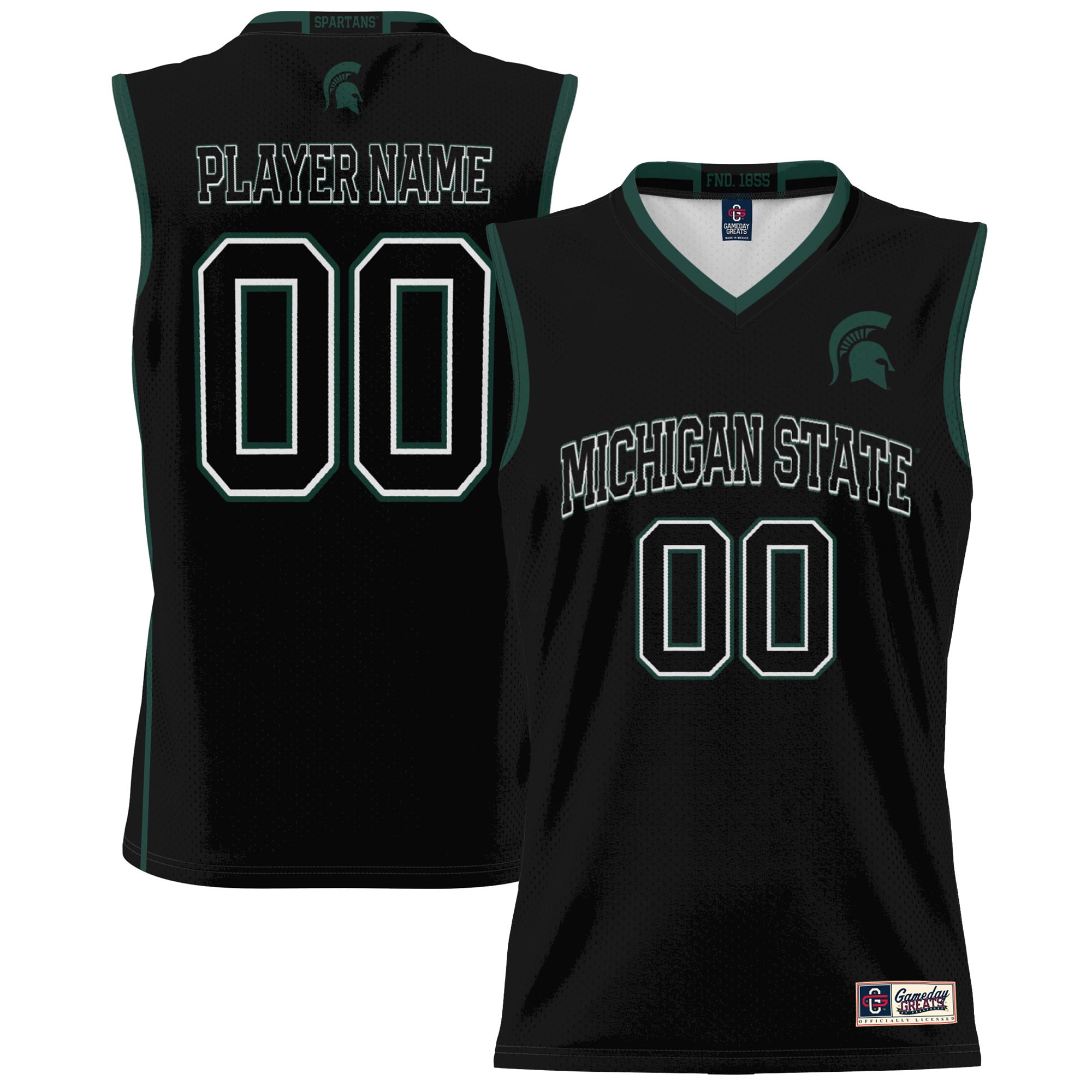 [NJP] Michigan State Spartans GameDay Greats NIL Pick-A-Player Lightweight Men's Basketball Jersey - Black