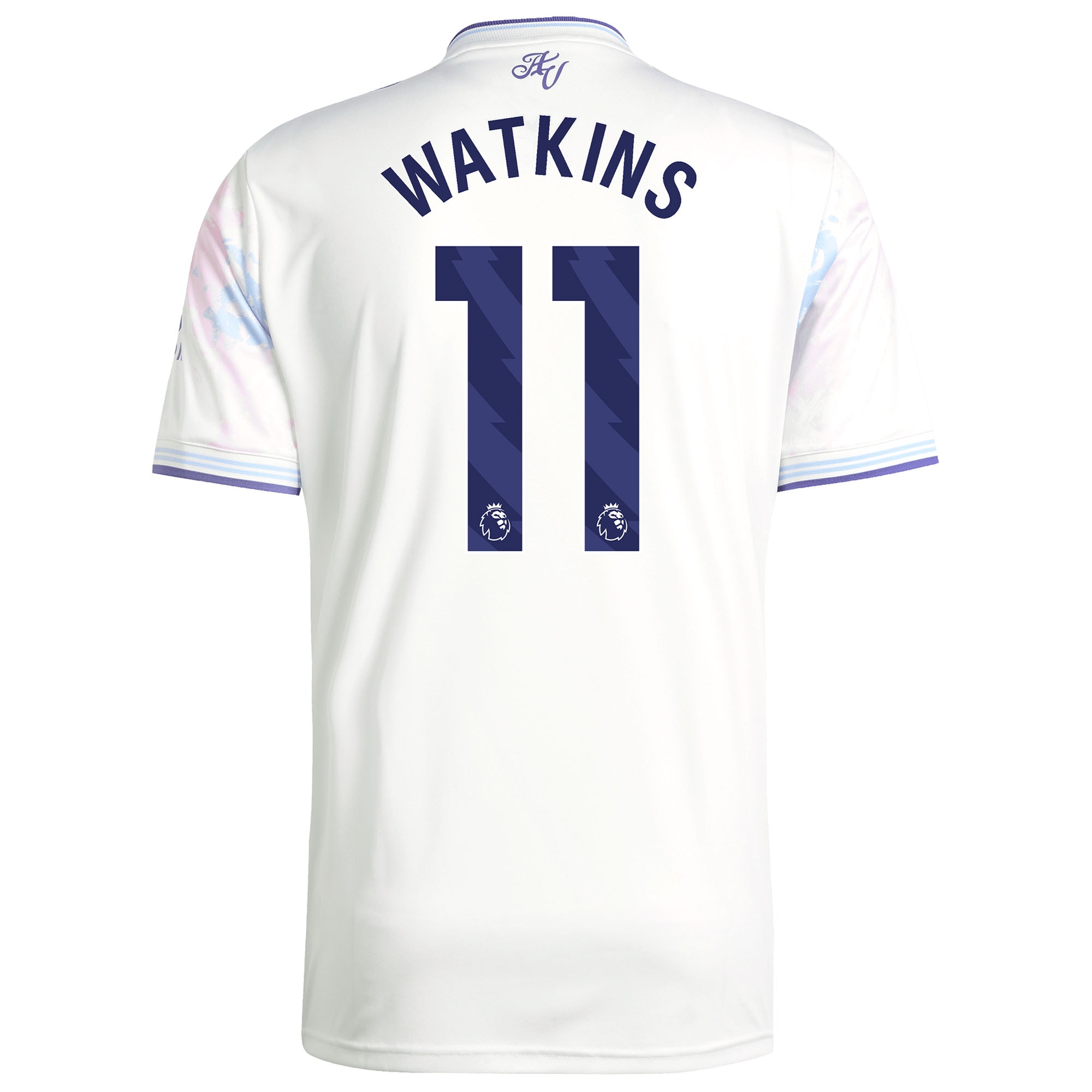 [SJH] Ollie Watkins Aston Villa Male 2025/26 Third Replica Player Jersey - White