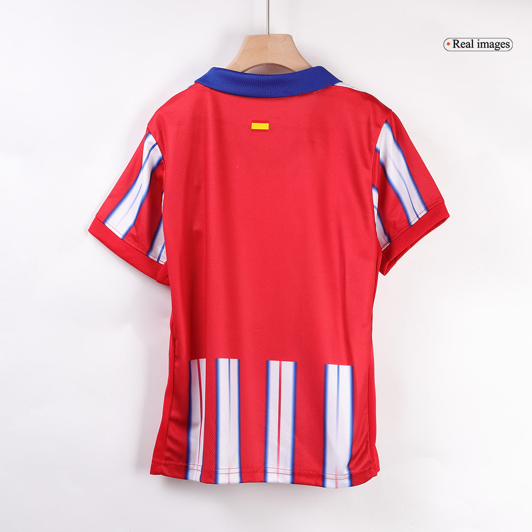 Kid's Atletico Madrid Home Soccer Jersey Kit(Jersey+Shorts) 2024/25Aut