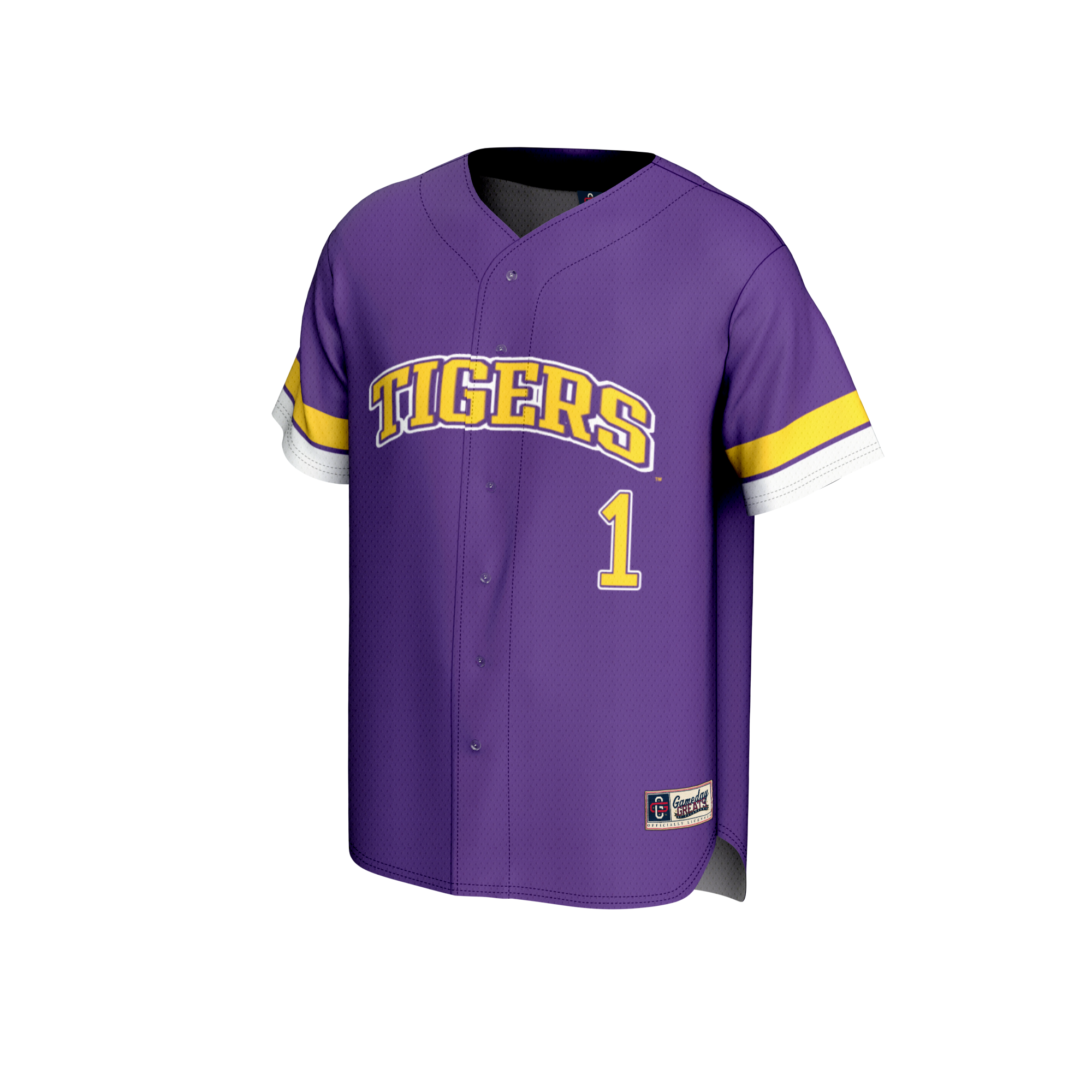 [DDG] LSU Tigers GameDay Greats Youth Lightweight Collegiate Baseball Fashion Jersey - Purple