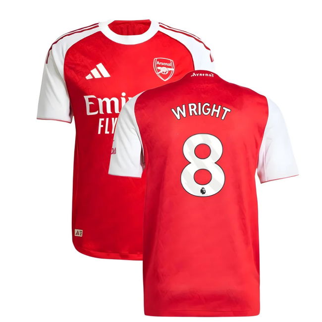 2025-2026 Arsenal Authentic Home Shirt (Wright 8)
