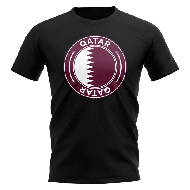 Limited-Edition Collector'S-Item Qatar Football Badge T-Shirt (Black)