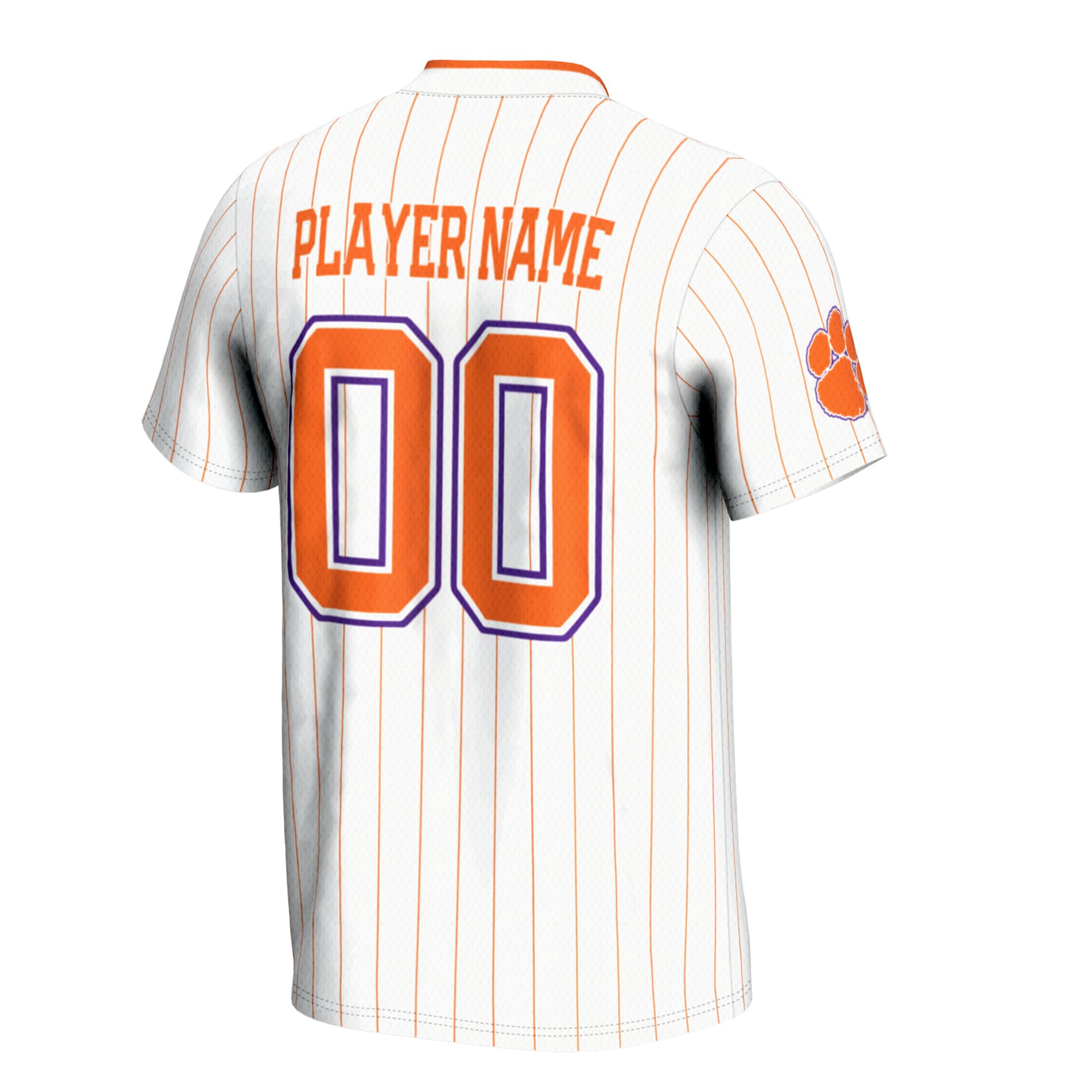 [NJP] Clemson Tigers GameDay Greats Youth NIL Pick-A-Player Lightweight Softball Jersey - White