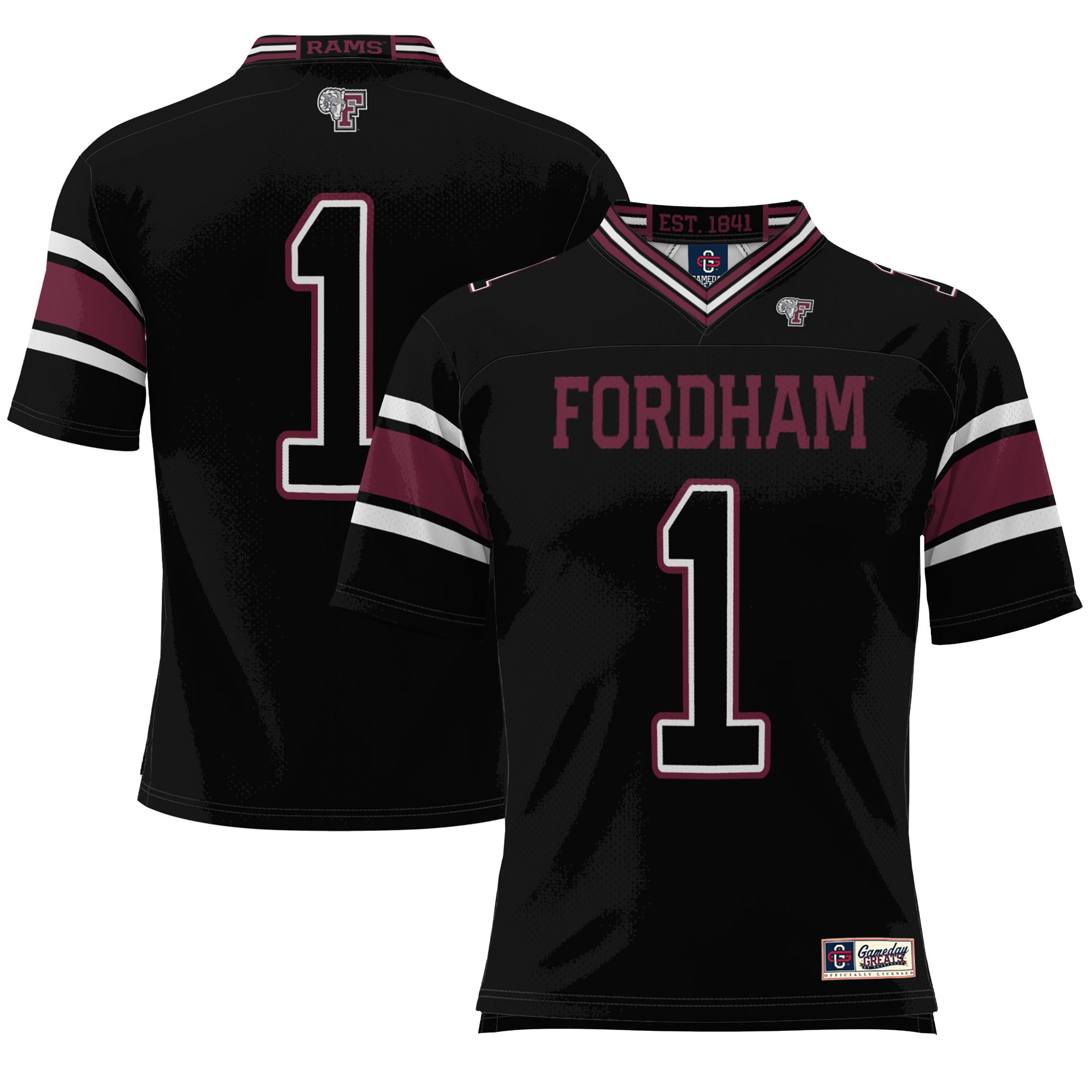 #1 Fordham Rams GameDay Greats Endzone 2026/2027 Football Jersey - Black