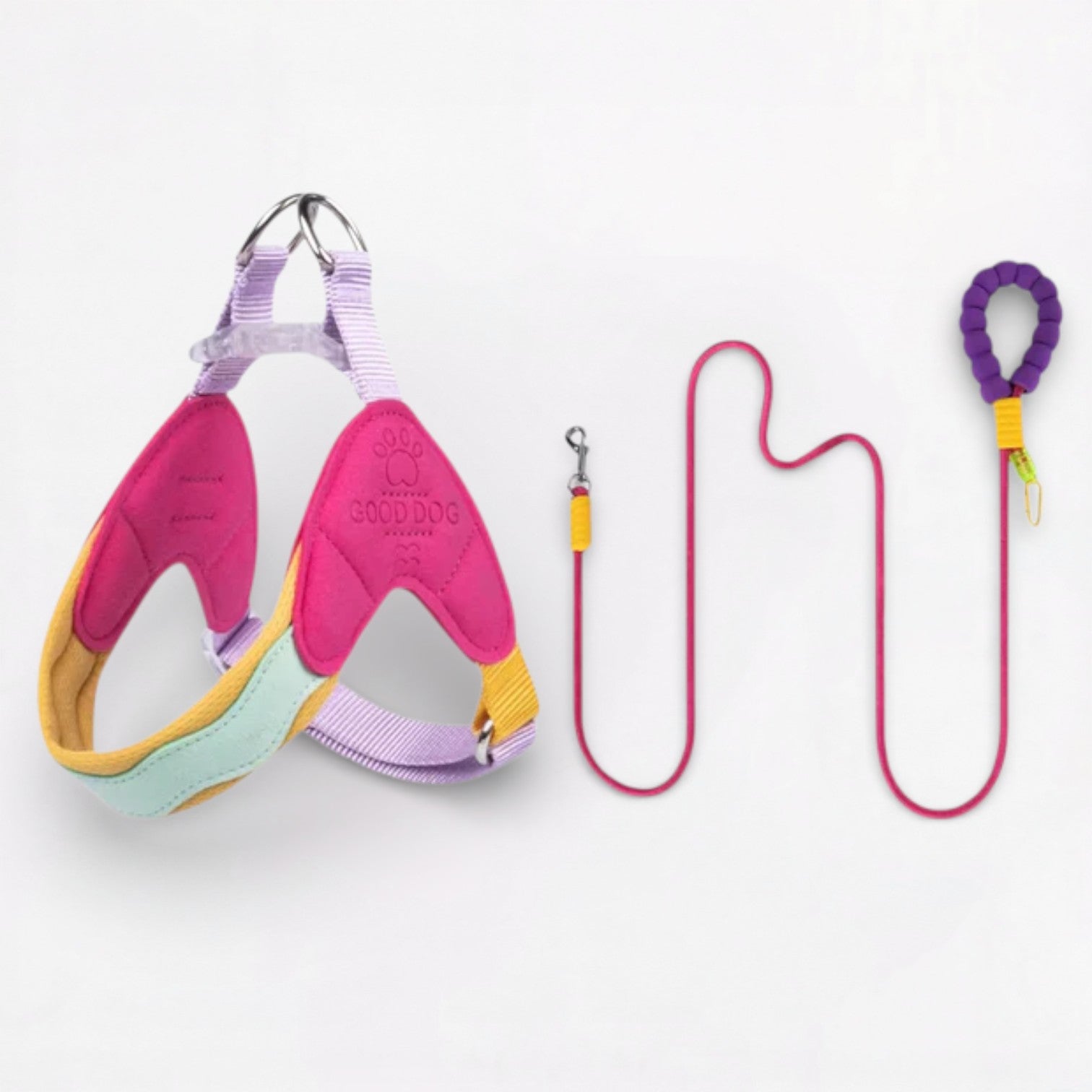 Puppy-Safe Breezypaws Frenchie Harness Leash Set – Y-shape Breathable...