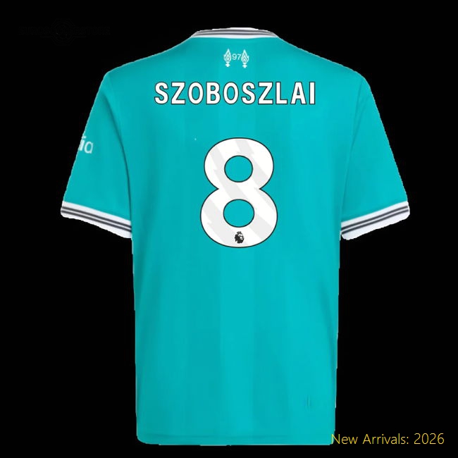 Child-friendly Kids Liverpool Szoboszlai Jersey 2025-2026 Stretchy