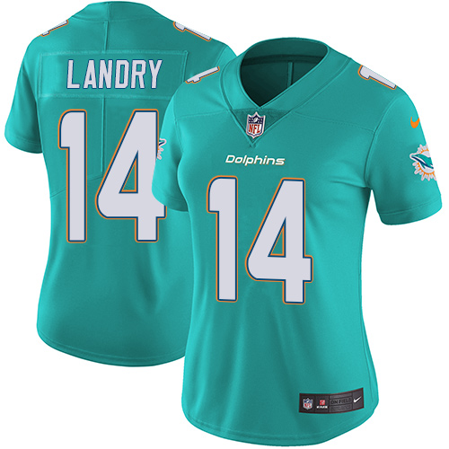 NFL M D Dolphins #14 Jarvis Landry Green Limited Jersey - Authentic...