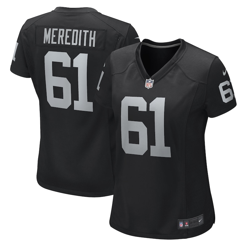 None Jordan Meredith Las Vegas Raiders Football Franchise Game Jersey