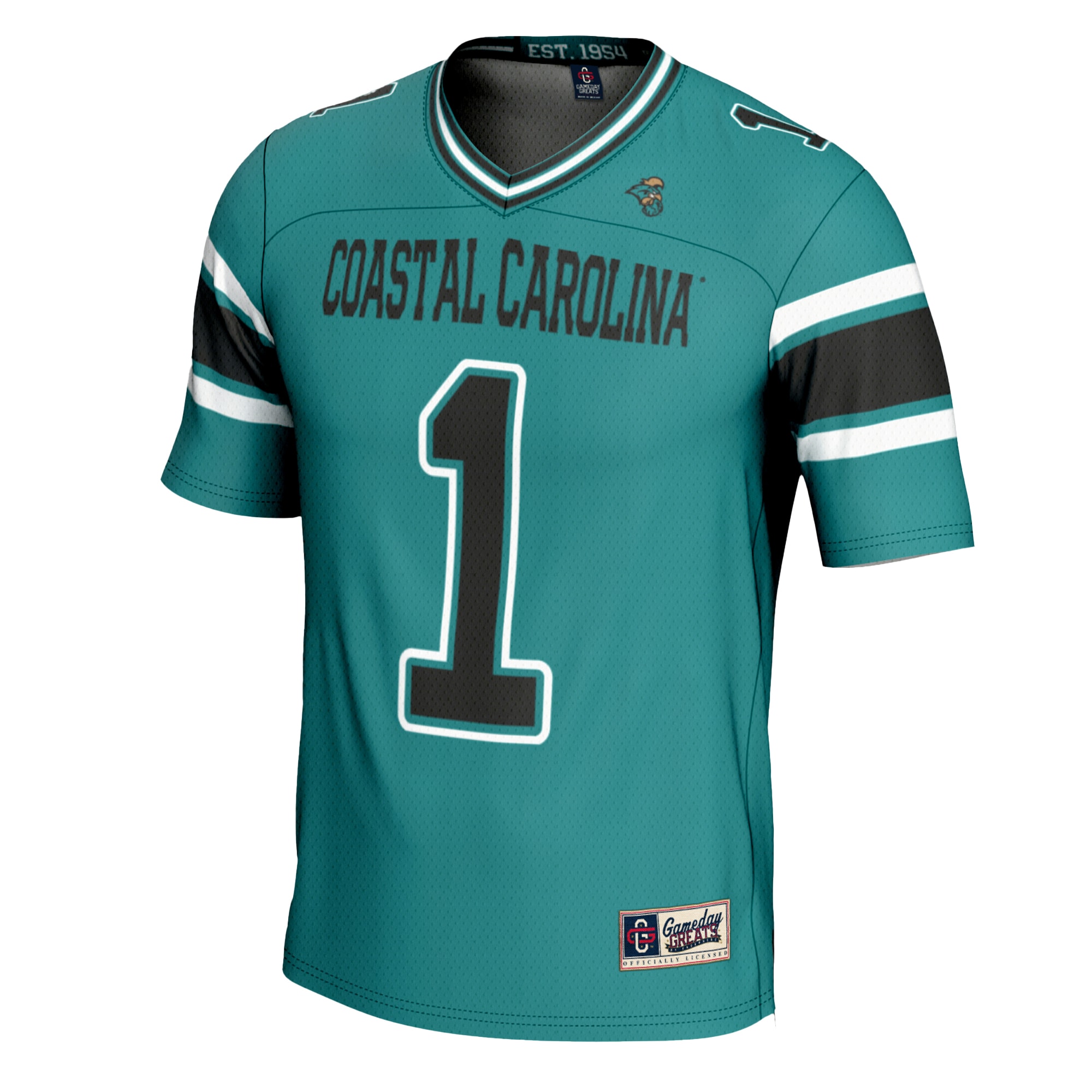 #1 Coastal Carolina Chanticleers GameDay Greats Football Jersey - Teal