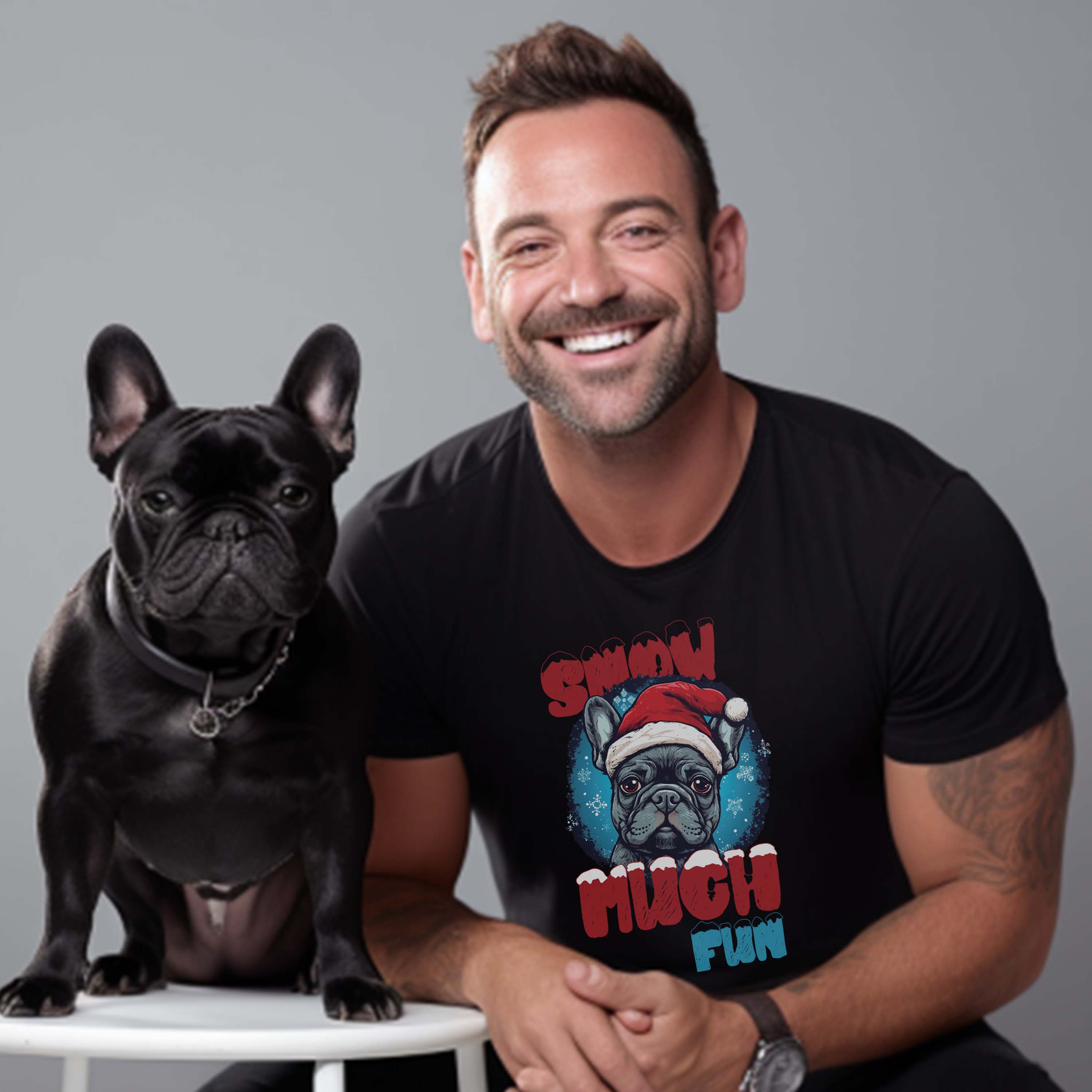 Everyday Snow - Trendy Fun- Unisex T-shirt Frenchie Themed Wear