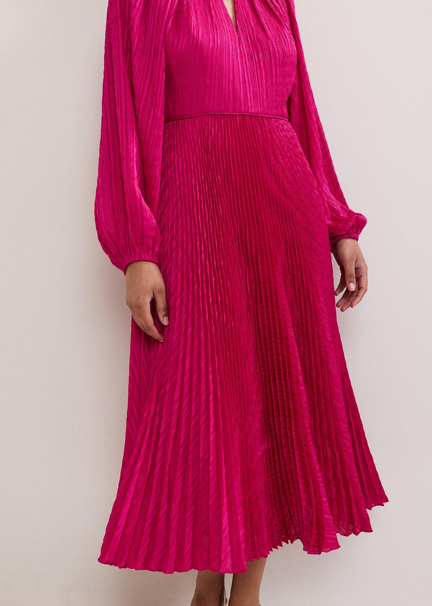 Petite Faye Textured Pleat Dress