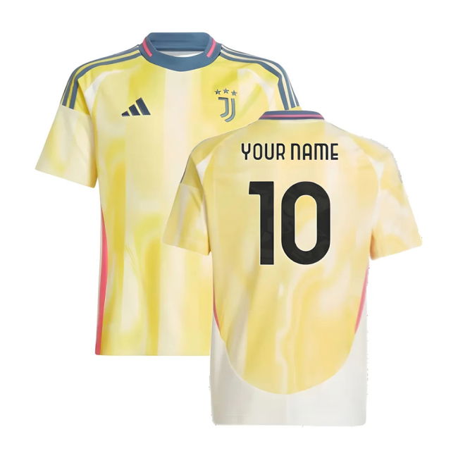 2024-2025 Juventus Away Shirt (Kids) (Your Name) Moisture Wicking
