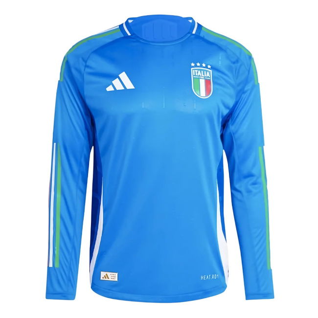 2024-2025 Italy Authentic Long Sleeve Home Shirt (Barella 18)