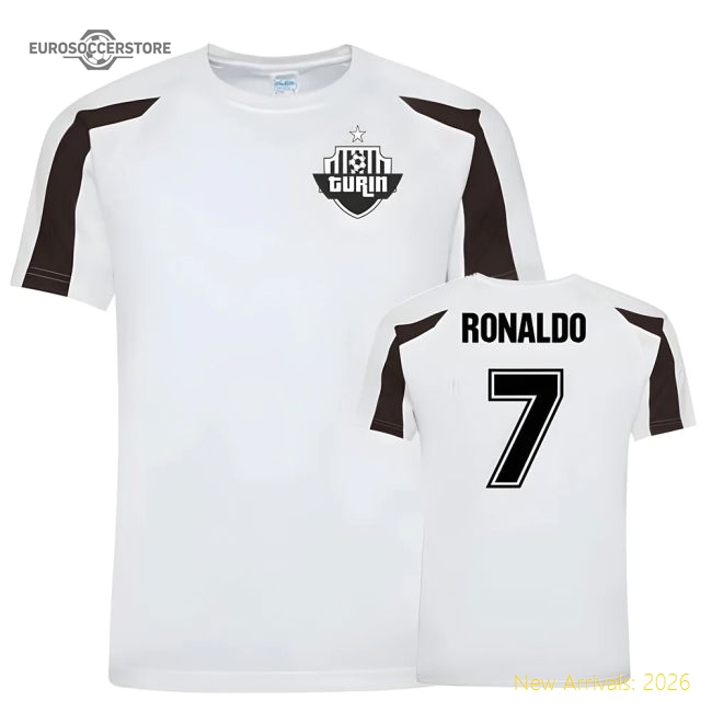 High-Quality Cristiano Ronaldo Juventus Sports Training Jersey (White)