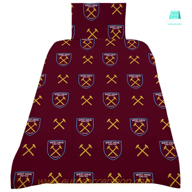 West Ham United FC Colour Split Single Duvet Set