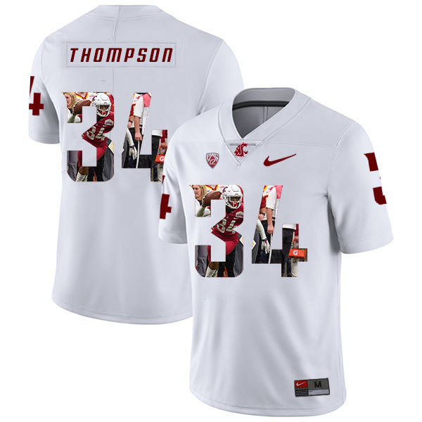 Men's None White 2024 game day Jalen Thompson #34 college football