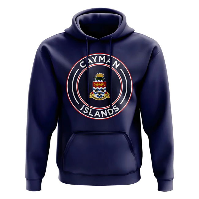 Cayman Islands Football Badge Hoodie (Navy)