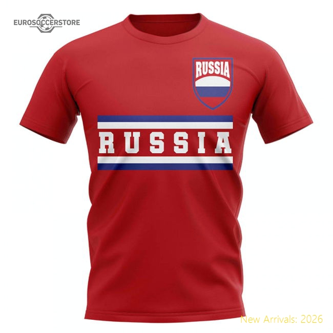 Russia Core Football Country T-Shirt (Red)