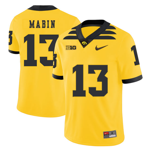 Men's None Yellow 2024 performance Henry Mabin #13 game day Jersey