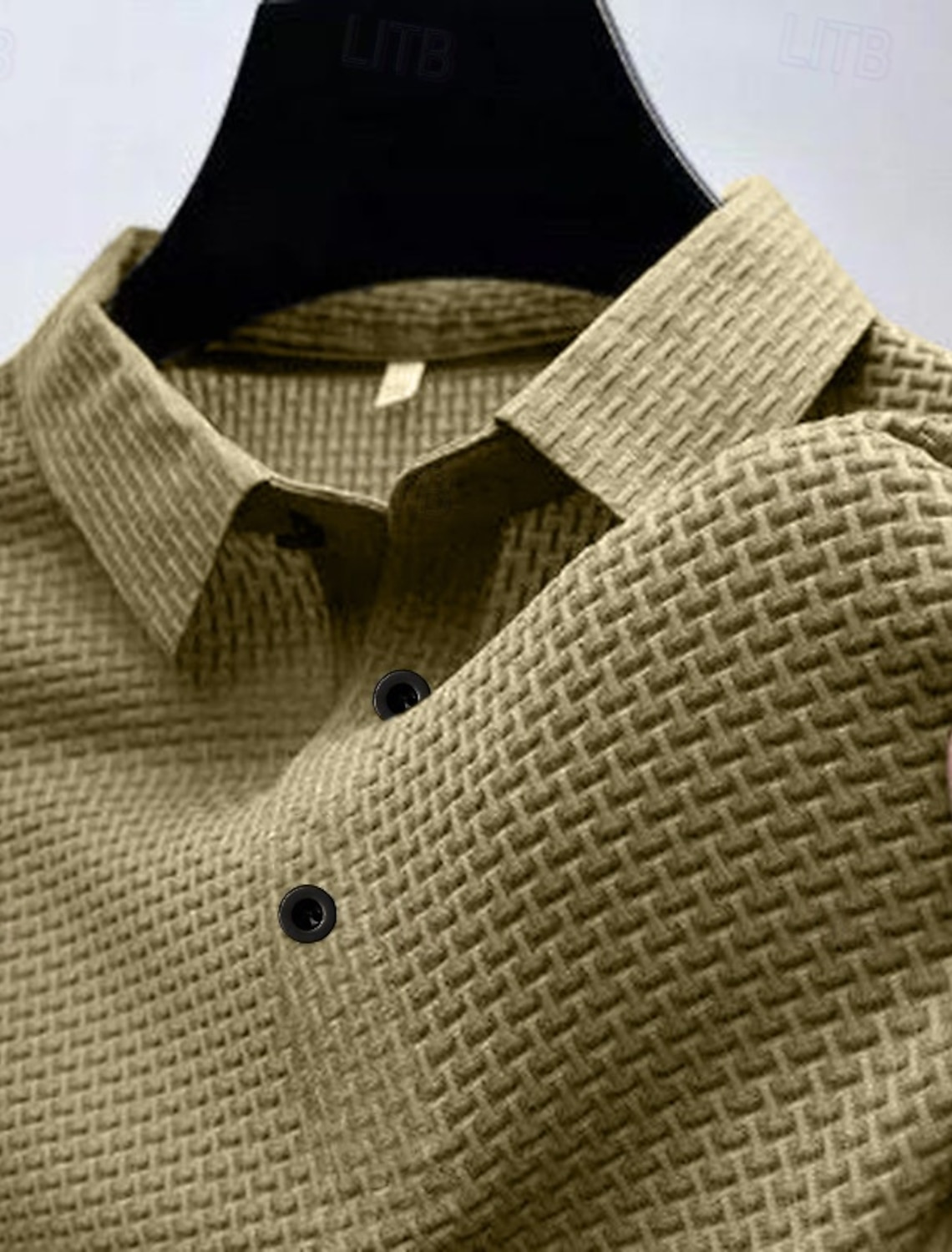 Men's Textured Golf Polos Shirts Casual Holiday Classic Short Sleeve