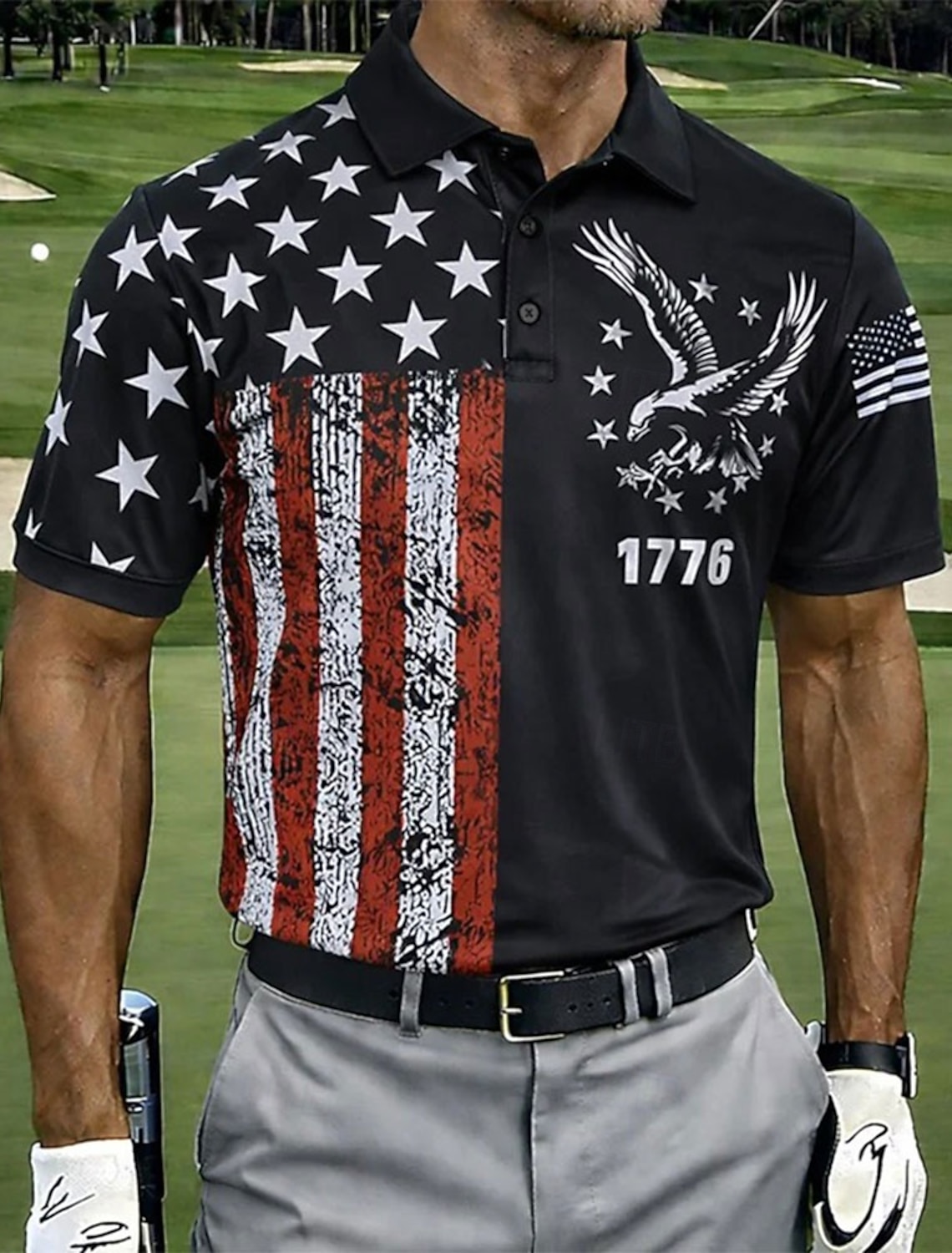 Men's Sun 4th of July U.S. 250th Anniversary Eagle Shirt Summer Shirt Button Up Shirt Short Sleeve Patriotic Outdoor Holiday Summer Spring Turndown 3D Print Collared Shirts Front One Pocket Blue