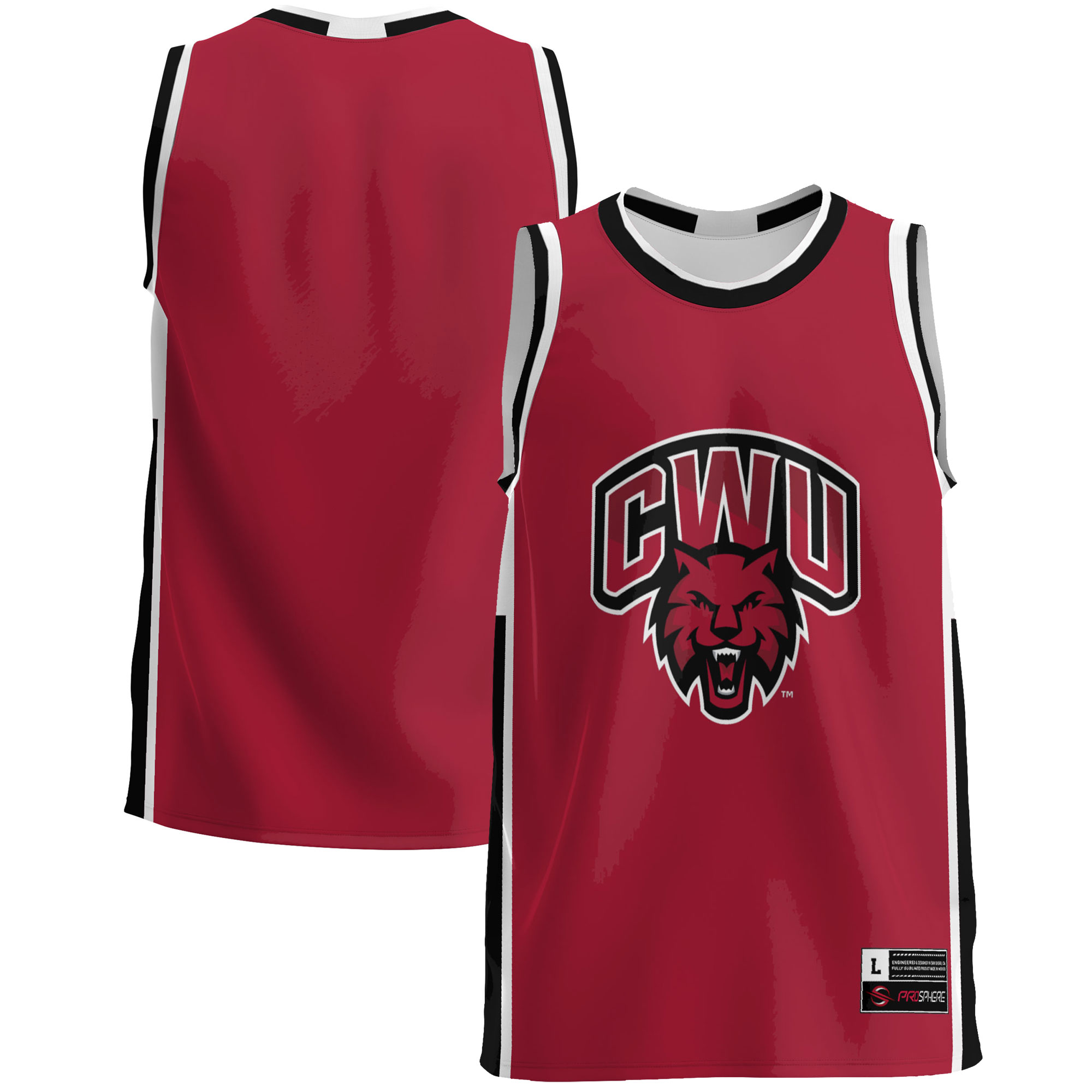 [NJP] Youth Central Washington Wildcats GameDay Greats Lightweight Basketball Jersey - Crimson