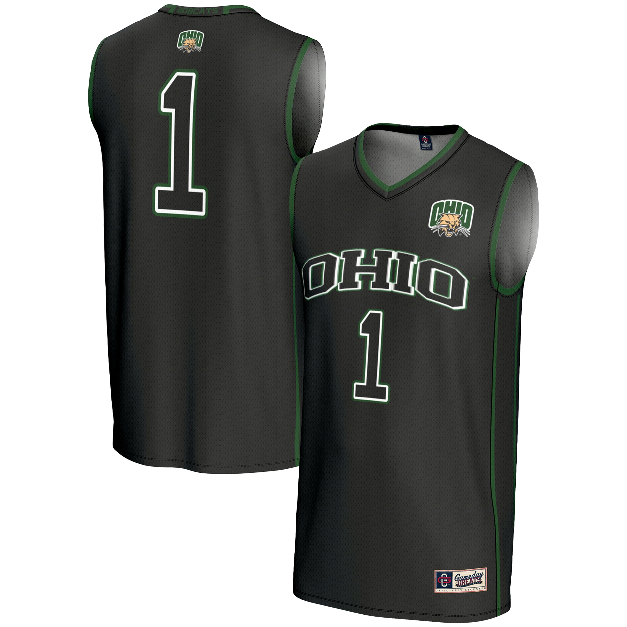 [NJP] Ohio Bobcats GameDay Greats Youth Lightweight Basketball Jersey - Black