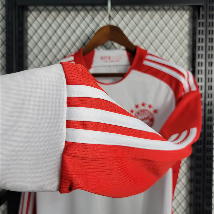 Licensed Quick Dry Bayern Munich 2324 Home Long Sleeve Shirt