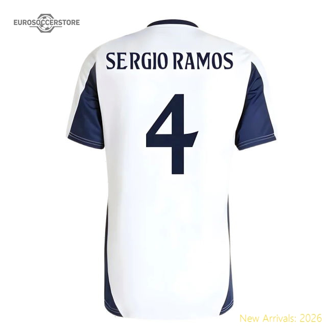 Trending 2024-2025 Real Madrid Training Tee (White) (Sergio Ramos 4)