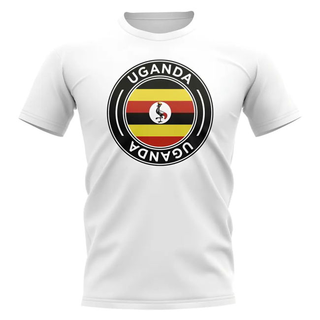 Top-Tier Premium-Quality Uganda Football Badge T-Shirt (White)