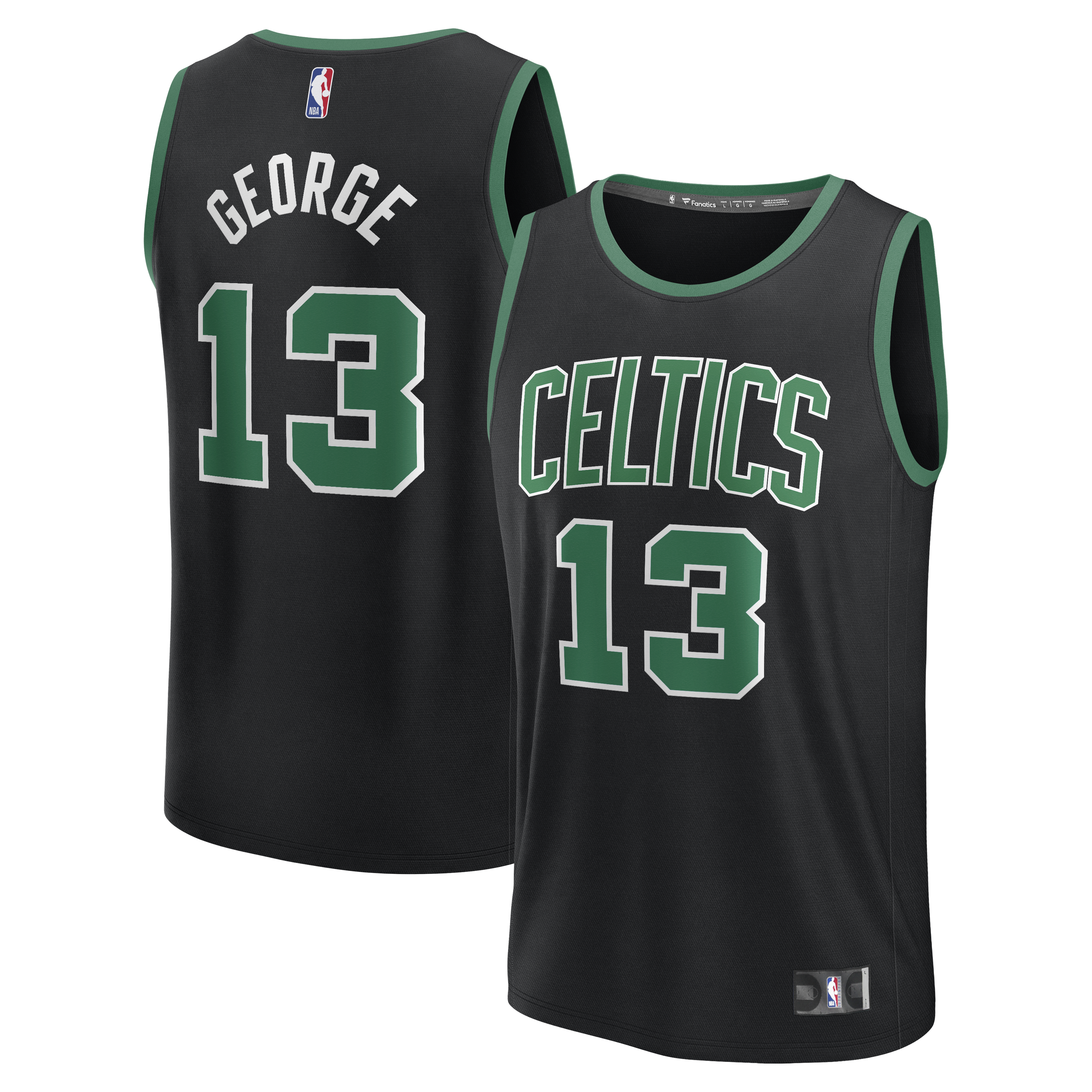 [LK] Paul George Boston Celtics Fast Break Replica Jersey - Statement Edition - Black