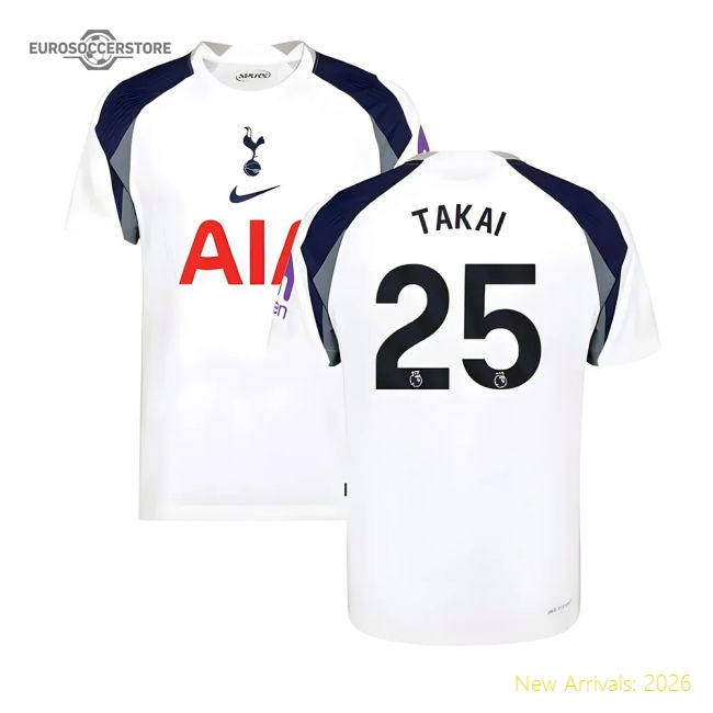 2025-2026 Tottenham Hotspur Authentic Home Shirt (Takai 25)