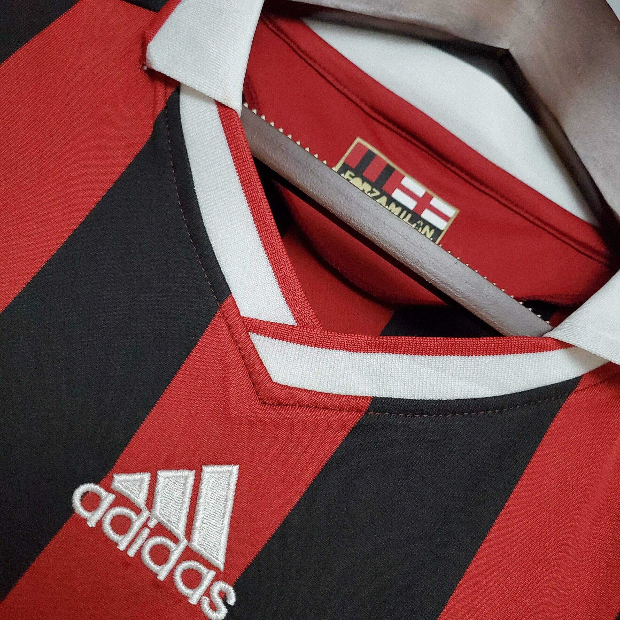Cheap 2009-2010 AC MILAN Home retro kit