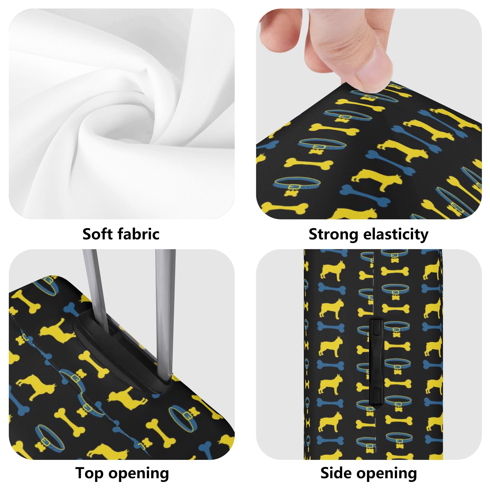 Non-slip Luggage Cover For Boston Terrier Lovers Pet Gear | Comfort Fit