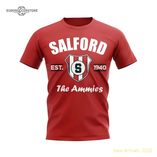 Authentic Salford City Established Football T-shirt (red) - Premium