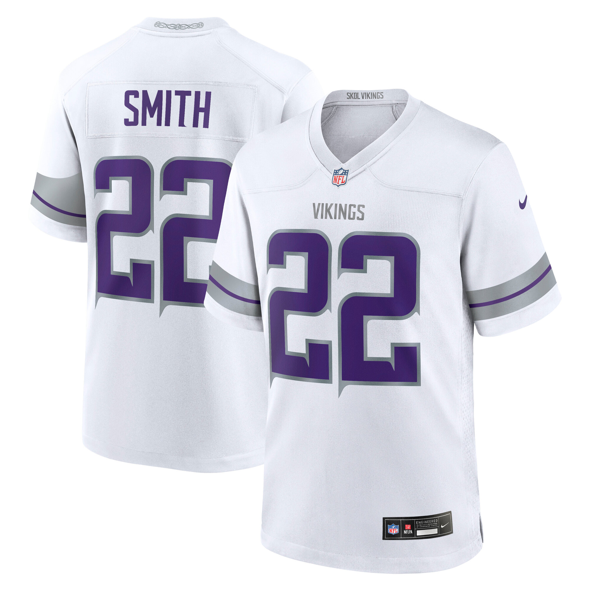 [JED] Youth Harrison Smith Minnesota Vikings Alternate Game Jersey - White