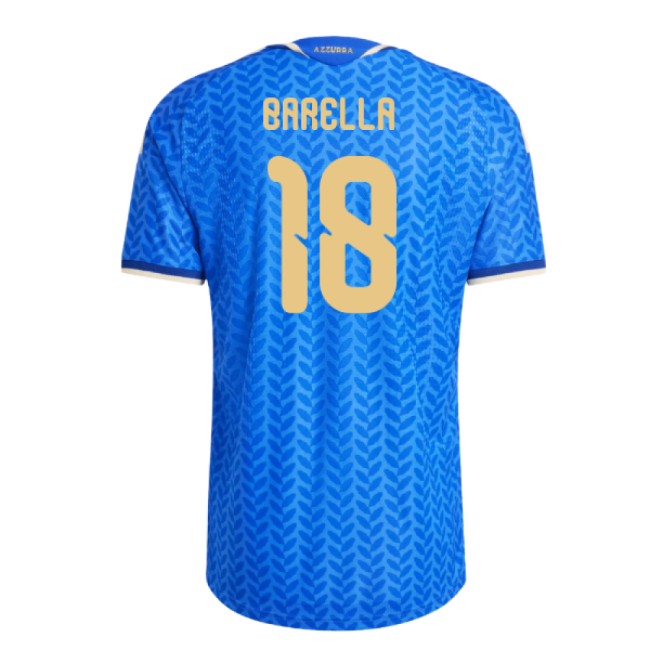 2026-2027 Italy Authentic Home Shirt (Barella 18) Authentic