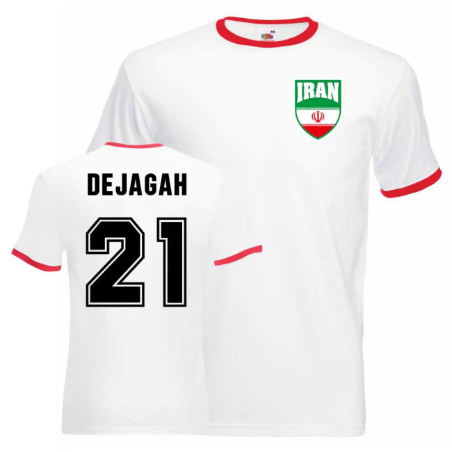 Collector'S-Item Ashkan Dejagah Iran Ringer Tee (White-Red)