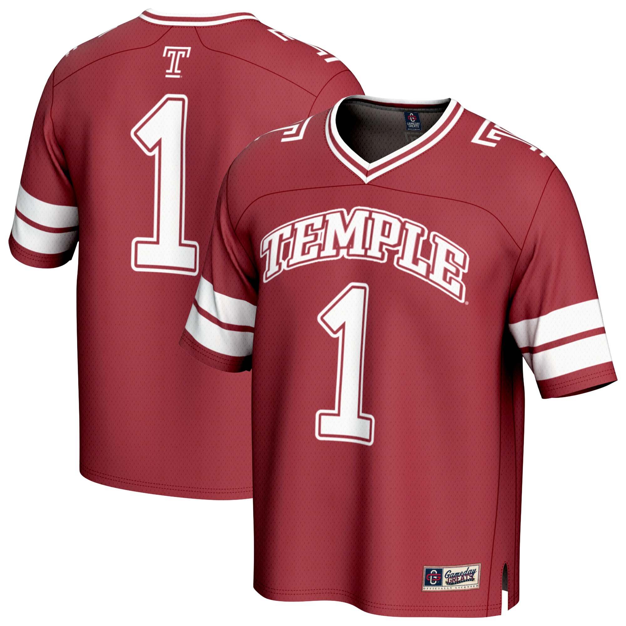 #1 Temple Owls GameDay Greats Youth Collegiate Football Fashion 2026/2027 Football Jersey - Cherry
