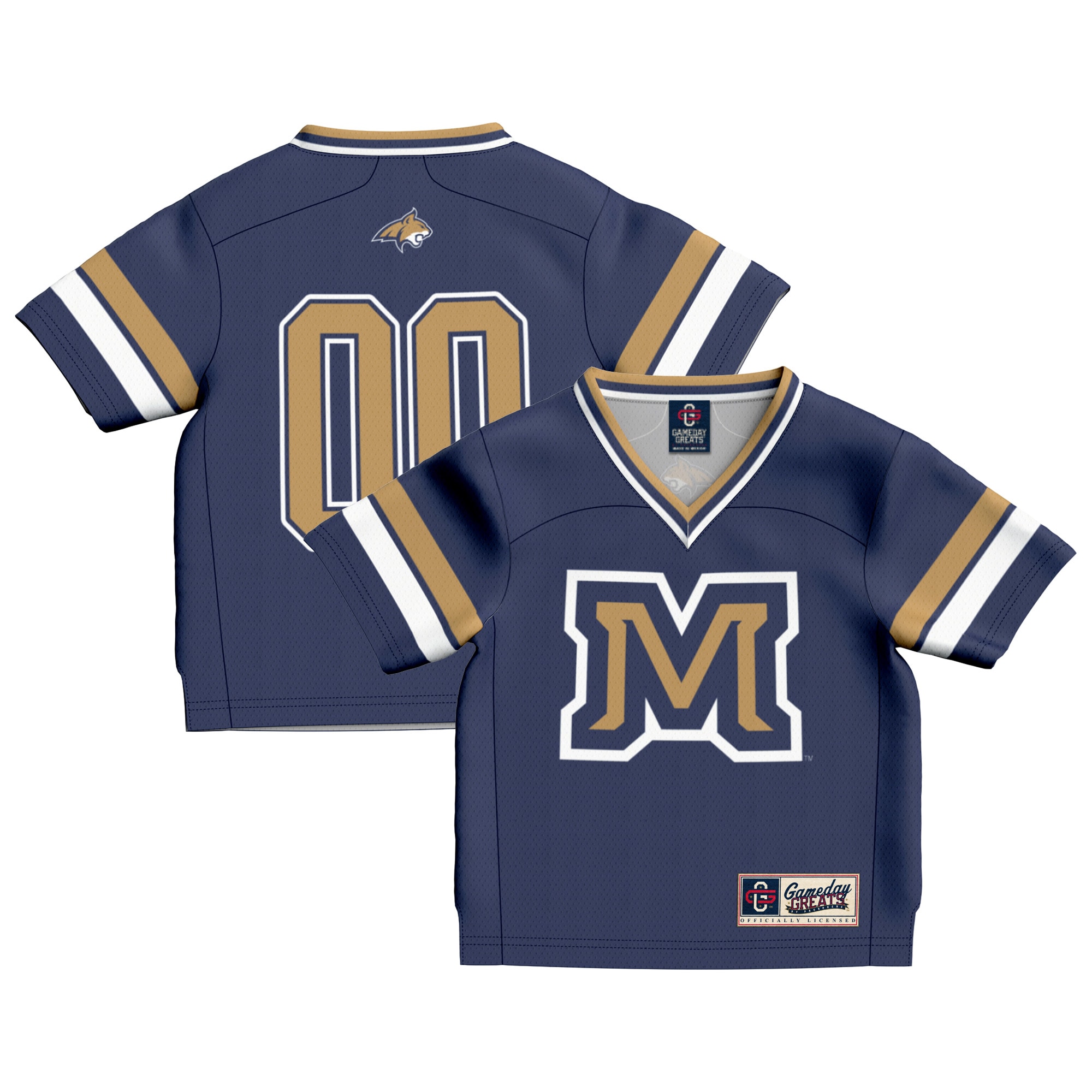 #00 Montana State Bobcats GameDay Greats Infant Lightweight Collegiate Football Fashion 2026 Season Football Jersey - Navy