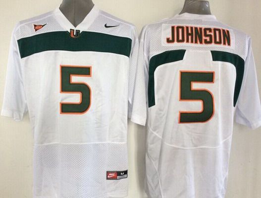 Men's None White 2024 official Andre Johnson #5 replica Jersey