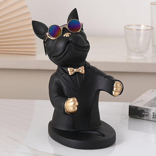 French Bulldog French Bulldog Figurine Wine Rack Sculpture Durable Dog Item