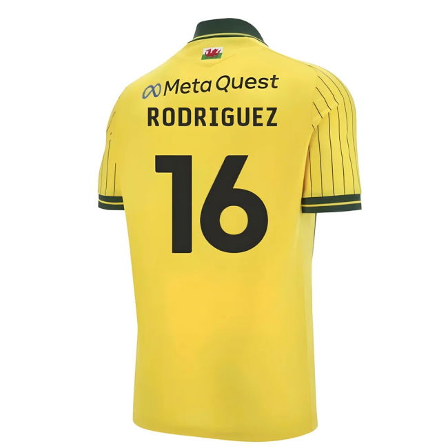 Match Quality Football Wrexham Away Shirt Rodriguez #16 Modern Sty...