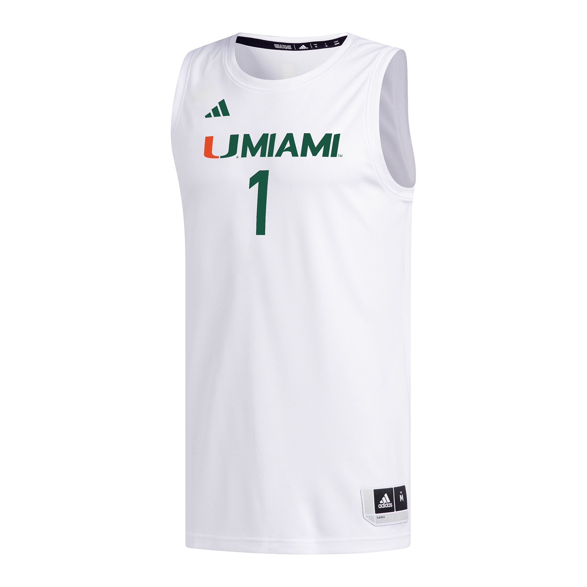 [DDG] Miami Hurricanes Replica Basketball Jersey - White