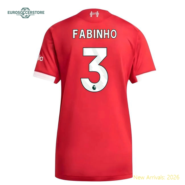 Liverpool Fabinho Elegant Womens Jersey Advanced Textile Soft-touch