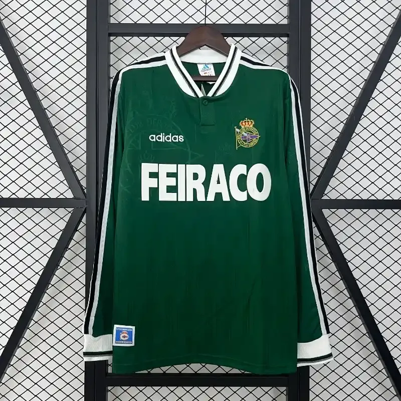 Cheap 1999-2000 Real Club Deportivo de La Coruña Long Sleeve Jersey retro kit