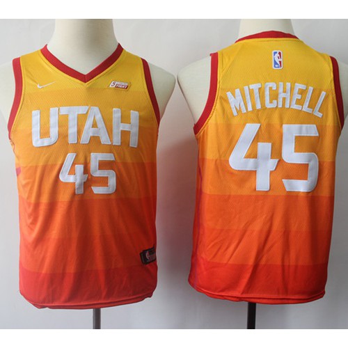 Premium UTA #45 Donovan Mitchell 2024 City NBA Swingman Jersey Orange