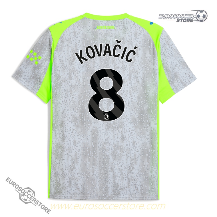 Manchester City's 25-26 Season Third Jersey Featuring KOVAČIĆ with Number 8