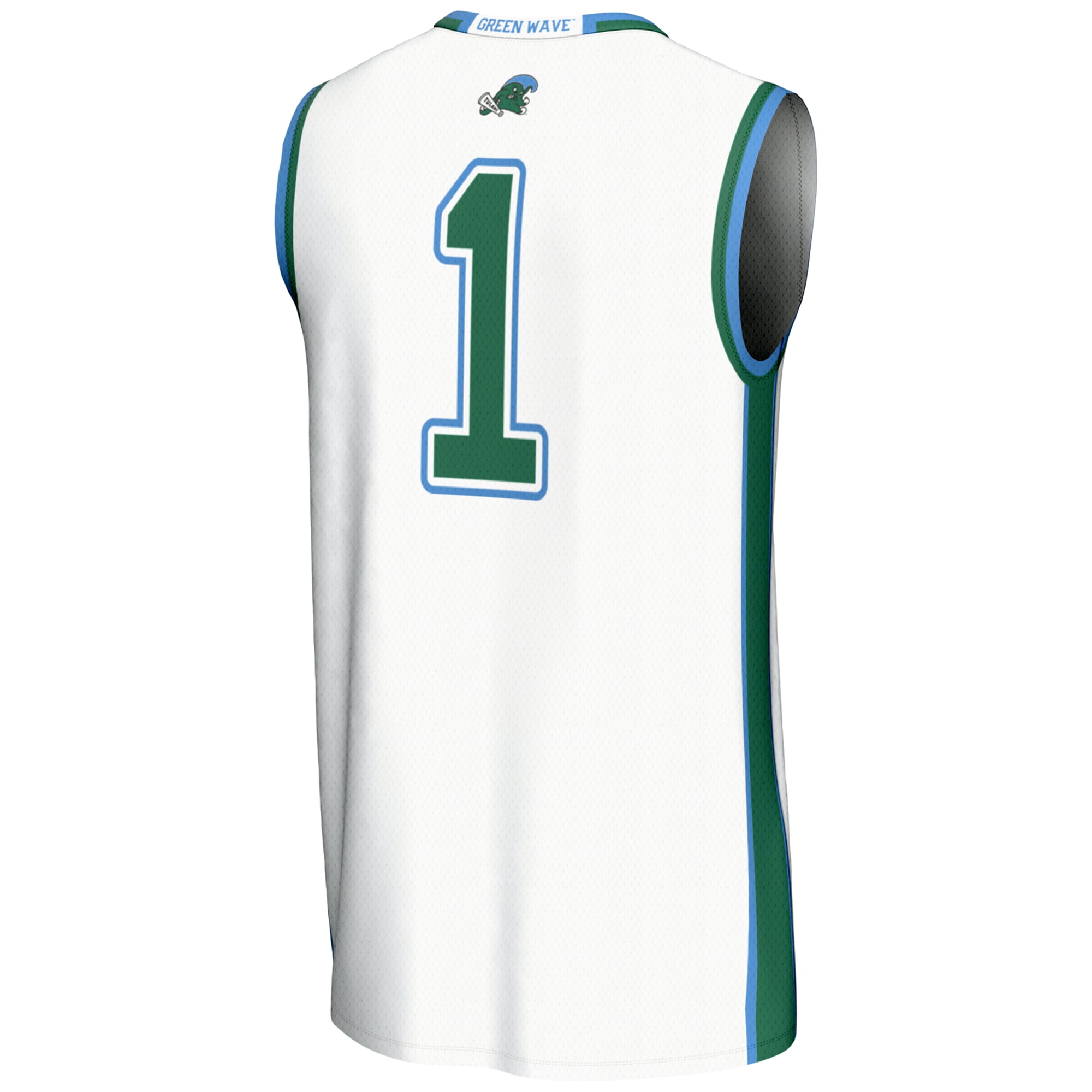 [NJP] Tulane Green Wave GameDay Greats Youth Lightweight Basketball Jersey - White