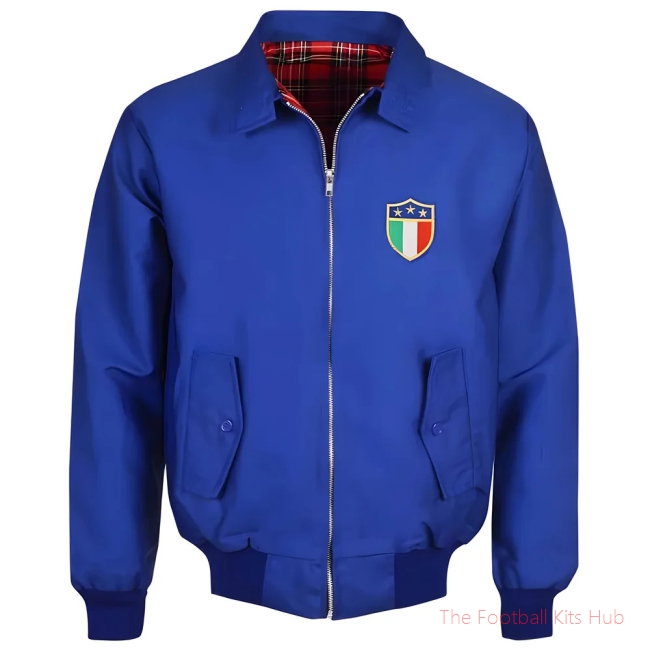Men Italy 1983 Royal Harrington Jacket UEFA Euro